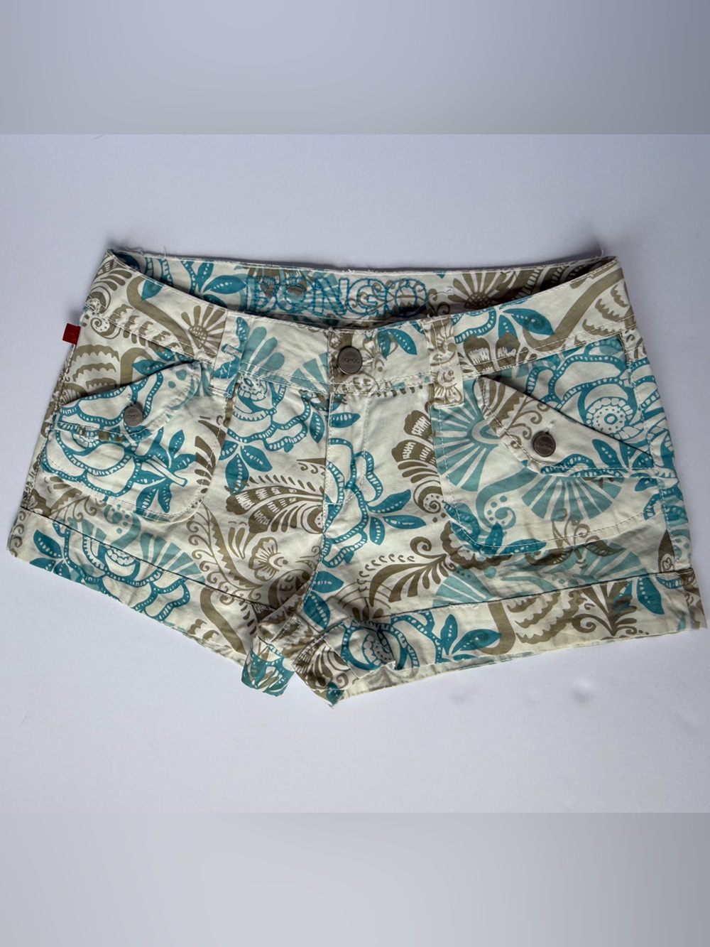 Bongo Y2K 2000s Low Rise Floral Cargo Shorts Size 9